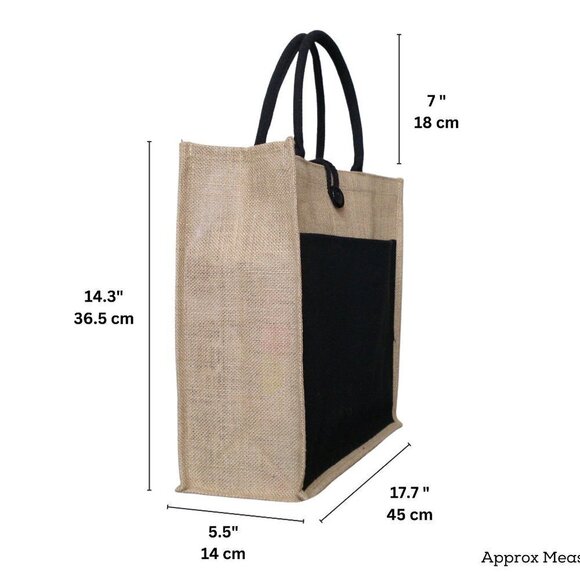 Large Cream Color Canvas Tote Bag. Reusable Shopping Tote. With Front pocket NEW - Picture 10 of 16